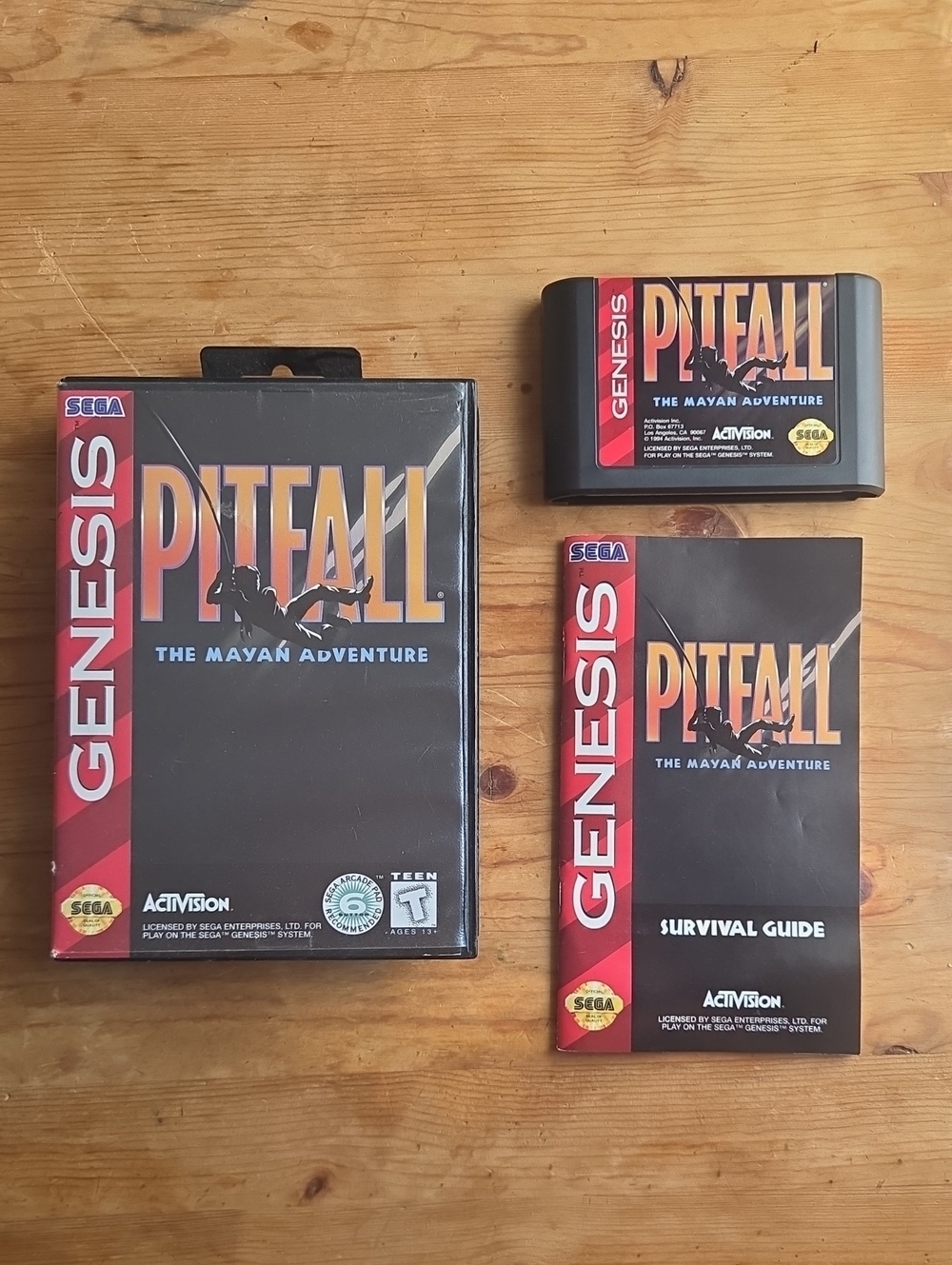 Authentic SEGA Genesis Pitfall The Mayan Adventure CIB 1994 Activision